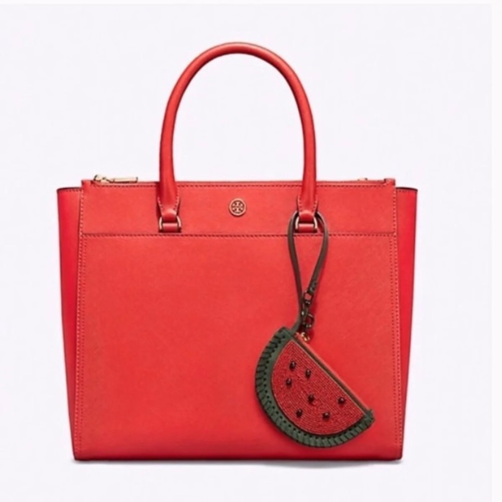 TORY BURCH Watermelon Coin Pouch Key Ring - Picture 2 of 12